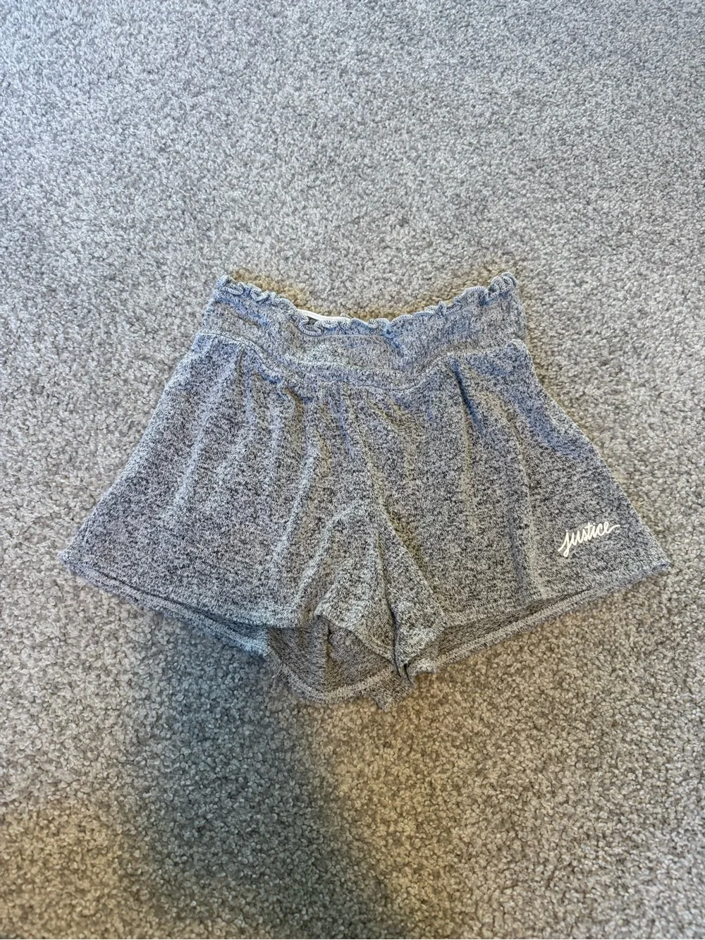 Justice Active Heather Gray Knit Lounge Shorts